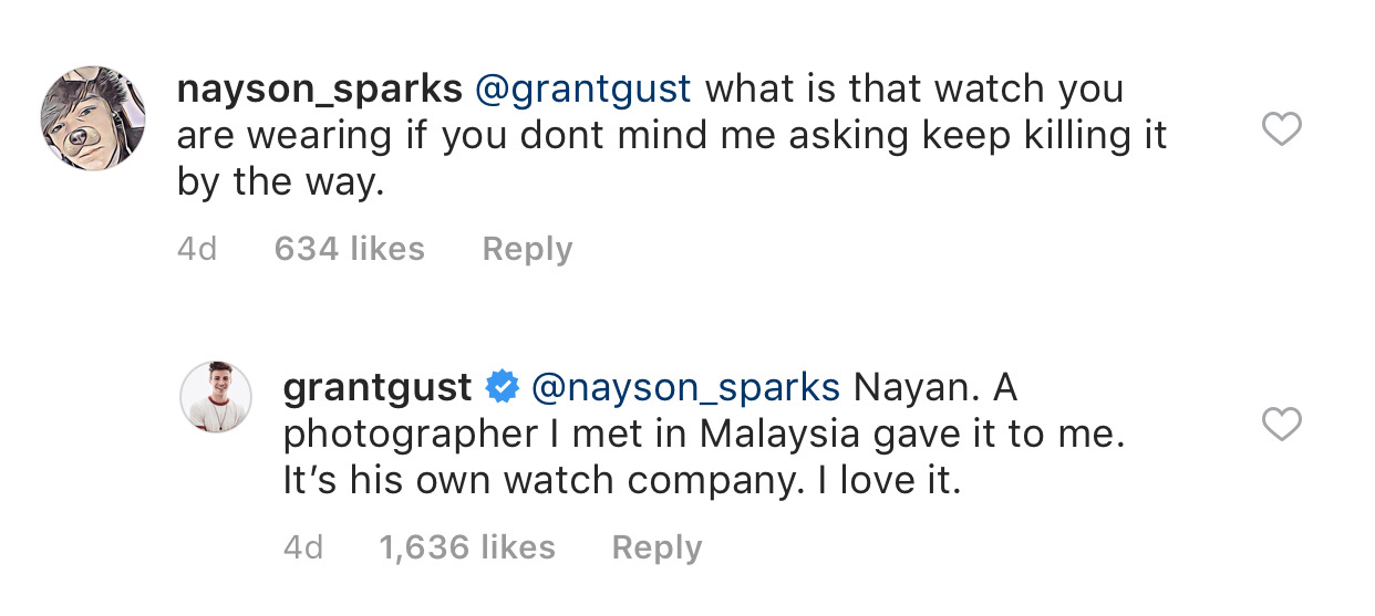Grant Gustin It's a local brand!
